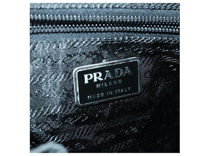 PRADA Rucksack aus grauem Nylon mit Silber authentisch gh1547 Braun - Ansicht 24