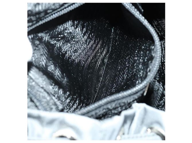 PRADA Rucksack aus grauem Nylon mit Silber authentisch gh1547 Braun - Ansicht 26