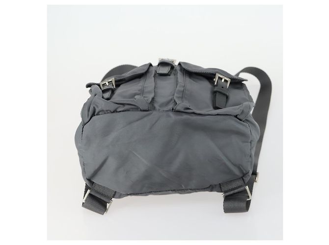 PRADA Rucksack aus grauem Nylon mit Silber authentisch gh1547 Braun - Ansicht 5
