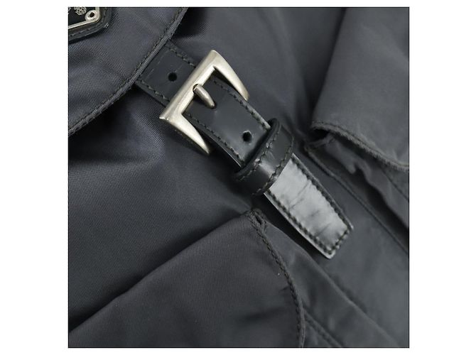 PRADA Rucksack aus grauem Nylon mit Silber authentisch gh1547 Braun - Ansicht 9
