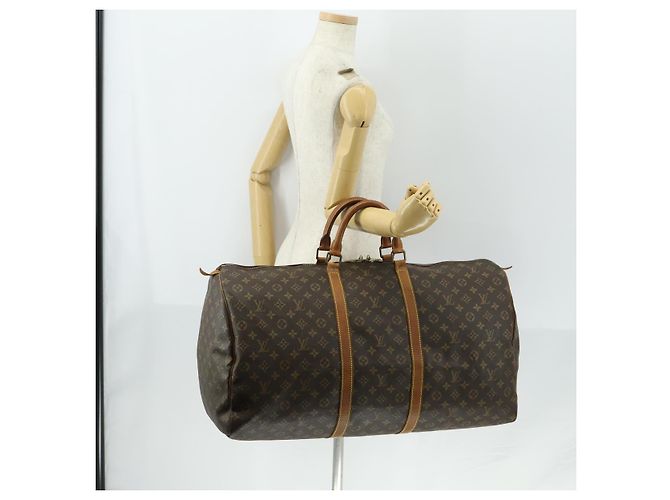 LOUIS VUITTON Borsa Boston Monogram Keepall 60 M41422 LV Auth hk3288 Monogramma - vista 21