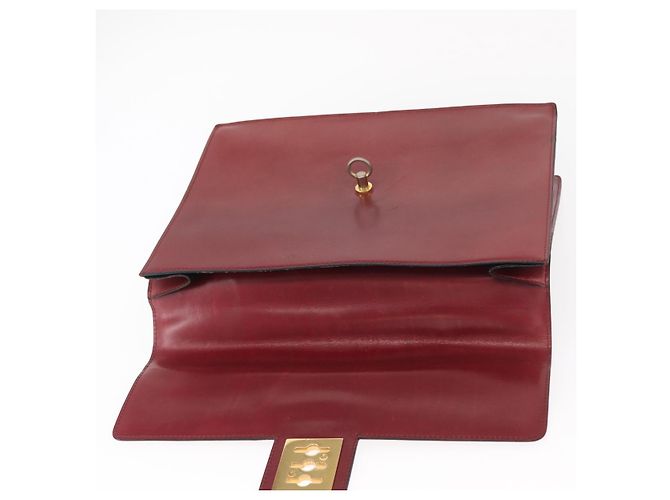 Céline Borsa a mano CELINE in pelle rossa dorata Auth 161005 Rosso D'oro - vista 10