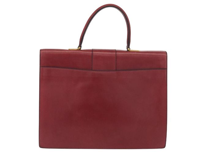 Céline Borsa a mano CELINE in pelle rossa dorata Auth 161005 Rosso D'oro - vista 2