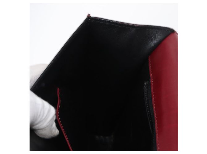 Céline Borsa a mano CELINE in pelle rossa dorata Auth 161005 Rosso D'oro - vista 20