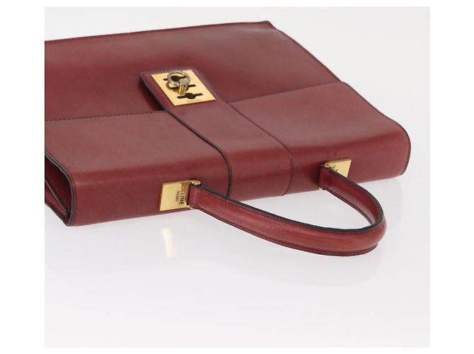 Céline Borsa a mano CELINE in pelle rossa dorata Auth 161005 Rosso D'oro - vista 6