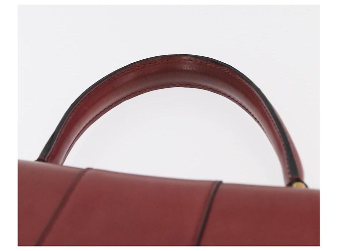 Céline Borsa a mano CELINE in pelle rossa dorata Auth 161005 Rosso D'oro - vista 8