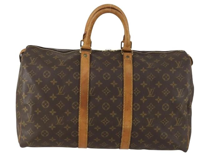 LOUIS VUITTON Borsa Boston Monogram Keepall 45 M41428 LV Auth am10376 Monogramma - vista 13