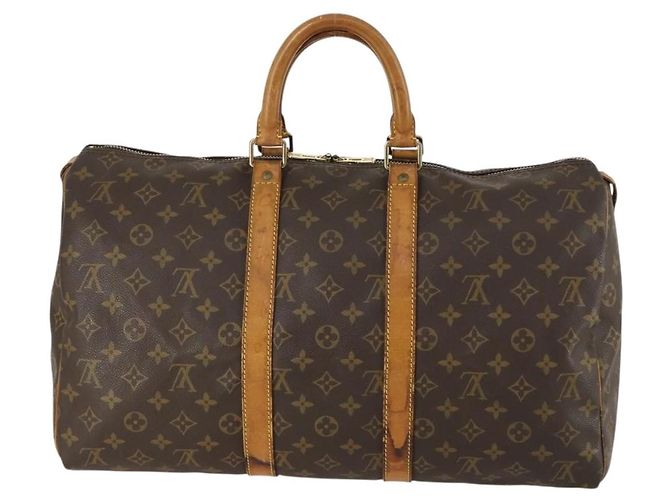 LOUIS VUITTON Borsa Boston Monogram Keepall 45 M41428 LV Auth am10376 Monogramma - vista 2
