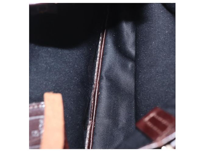 FENDI Zucca Canvas Handtasche braun schwarz Auth 161357 - Ansicht 12