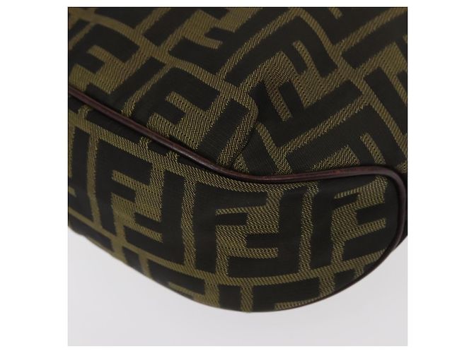 FENDI Zucca Canvas Handtasche braun schwarz Auth 161357 - Ansicht 14
