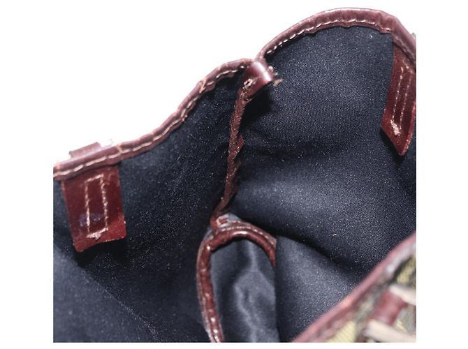 FENDI Zucca Canvas Handtasche braun schwarz Auth 161357 - Ansicht 17