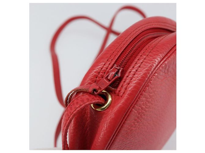 Christian Dior Schultertasche aus Leder Rot Gold Auth 161188 Golden - Ansicht 10