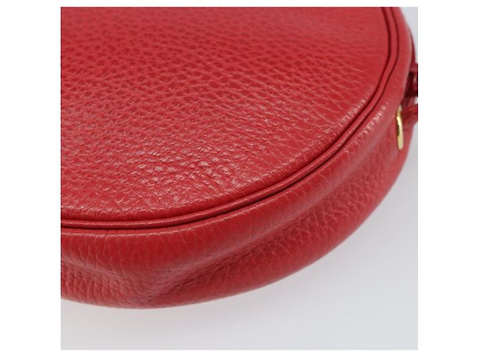 Christian Dior Schultertasche aus Leder Rot Gold Auth 161188 Golden - Ansicht 15