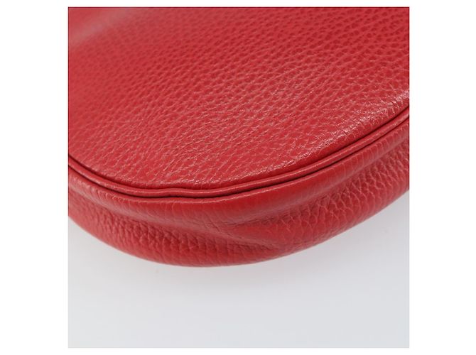 Christian Dior Schultertasche aus Leder Rot Gold Auth 161188 Golden - Ansicht 16