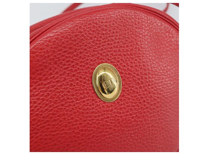 Christian Dior Schultertasche aus Leder Rot Gold Auth 161188 Golden - Ansicht 17