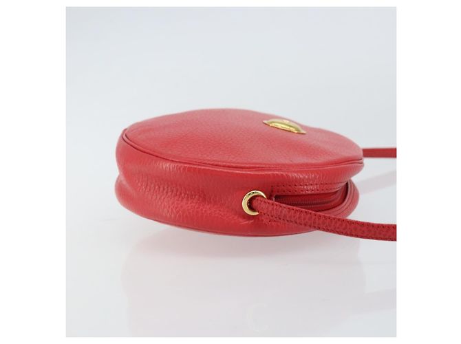 Christian Dior Schultertasche aus Leder Rot Gold Auth 161188 Golden - Ansicht 3