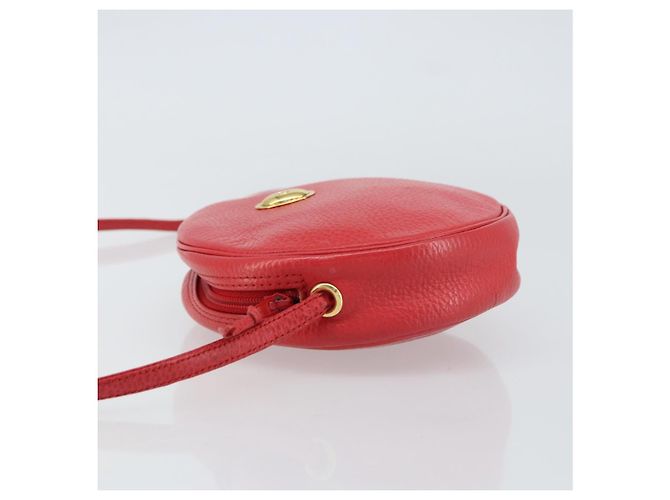 Christian Dior Schultertasche aus Leder Rot Gold Auth 161188 Golden - Ansicht 4