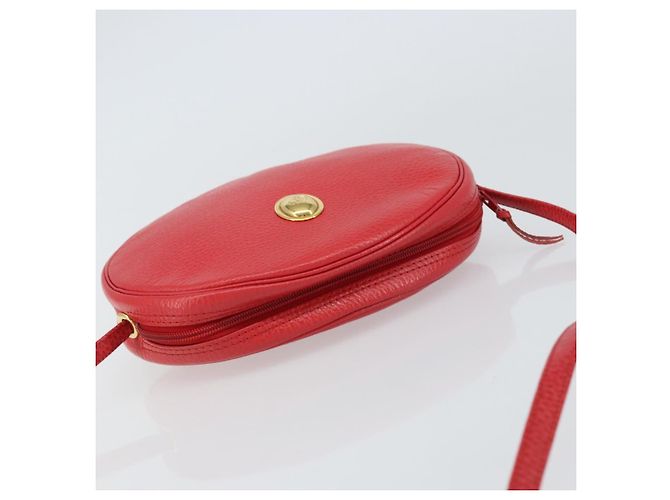 Christian Dior Schultertasche aus Leder Rot Gold Auth 161188 Golden - Ansicht 6