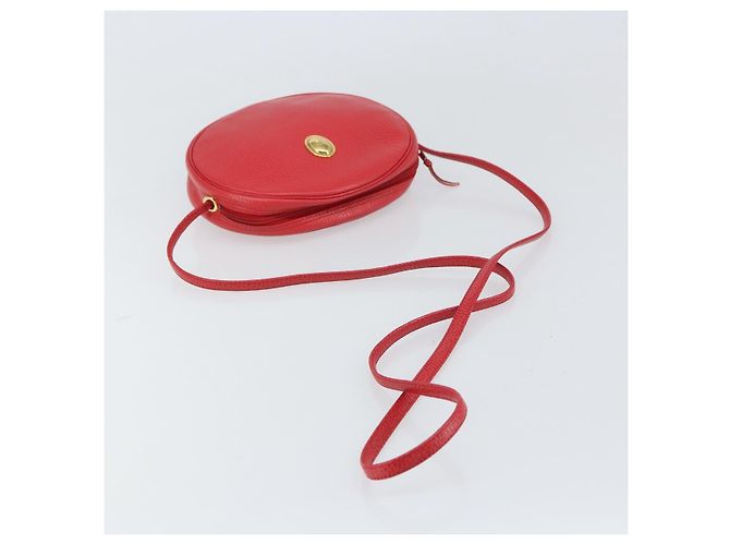 Christian Dior Schultertasche aus Leder Rot Gold Auth 161188 Golden - Ansicht 7