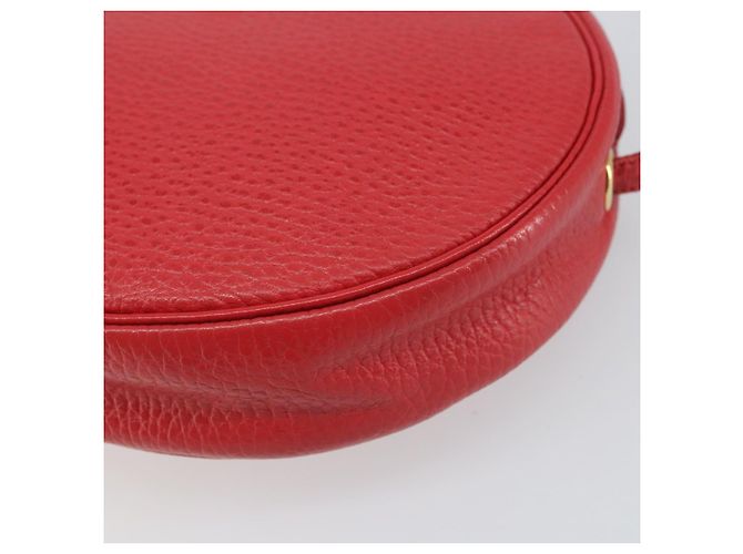Christian Dior Schultertasche aus Leder Rot Gold Auth 161188 Golden - Ansicht 9