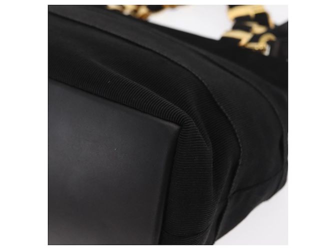 Borsa Vala in tela 2way nera Auth 160689 di Salvatore Ferragamo Nero - vista 16