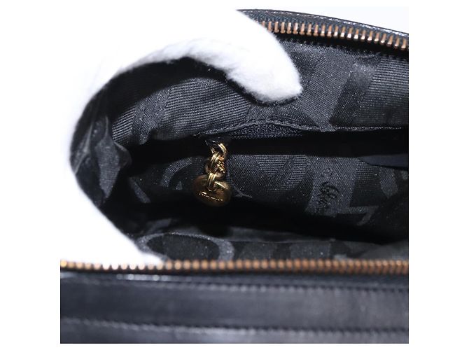 Borsa Vala in tela 2way nera Auth 160689 di Salvatore Ferragamo Nero - vista 19