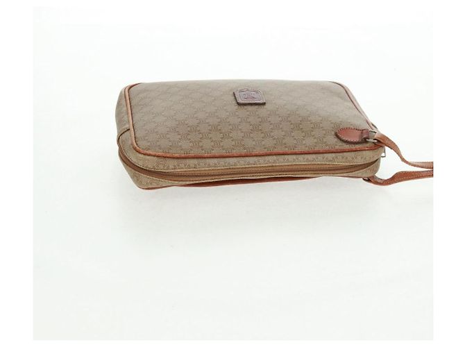 Céline Borsa in tela Macadam CELINE in pelle PVC e camoscio 3 pezzi beige arancione Auth 158541 - vista 21