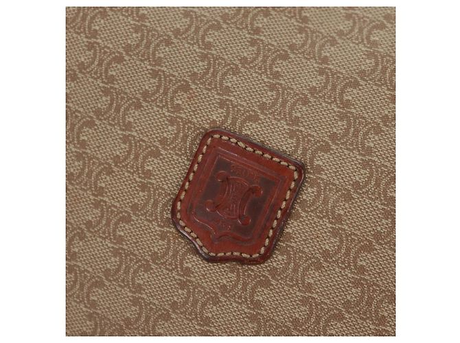 Céline Borsa in tela Macadam CELINE in pelle PVC e camoscio 3 pezzi beige arancione Auth 158541 - vista 25