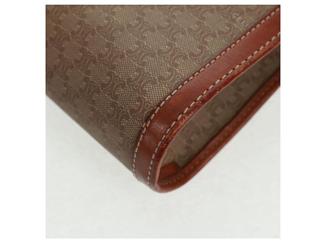 Céline Borsa in tela Macadam CELINE in pelle PVC e camoscio 3 pezzi beige arancione Auth 158541 - vista 7