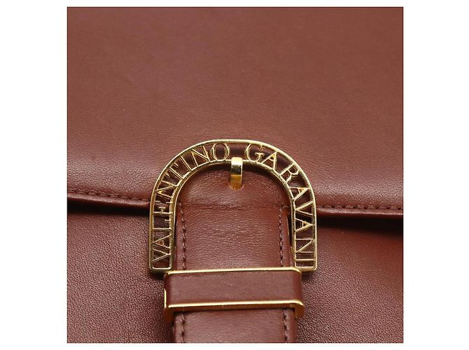 VALENTINO Handtasche aus Leder 2 in 1 Braun Gold Auth hk3311 Golden - Ansicht 11