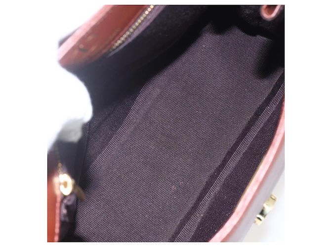 VALENTINO Handtasche aus Leder 2 in 1 Braun Gold Auth hk3311 Golden - Ansicht 12