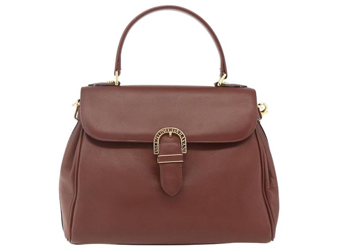 VALENTINO Handtasche aus Leder 2 in 1 Braun Gold Auth hk3311 Golden - Ansicht 13