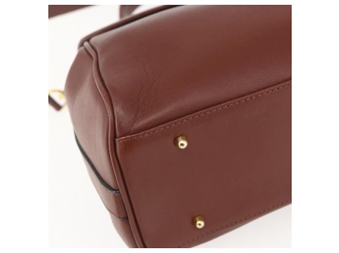 VALENTINO Handtasche aus Leder 2 in 1 Braun Gold Auth hk3311 Golden - Ansicht 15
