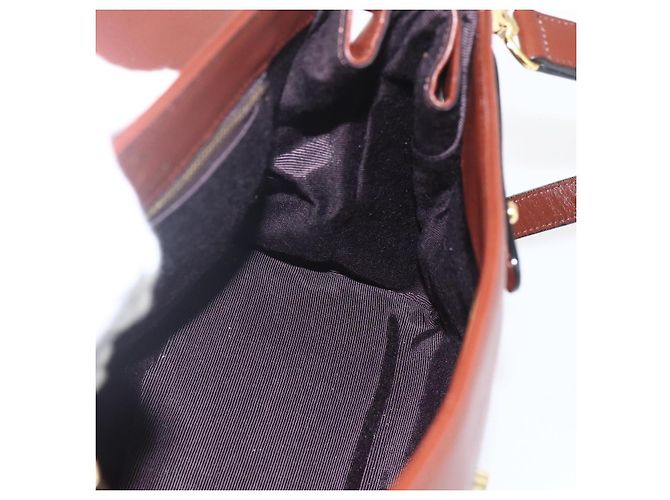 VALENTINO Handtasche aus Leder 2 in 1 Braun Gold Auth hk3311 Golden - Ansicht 21