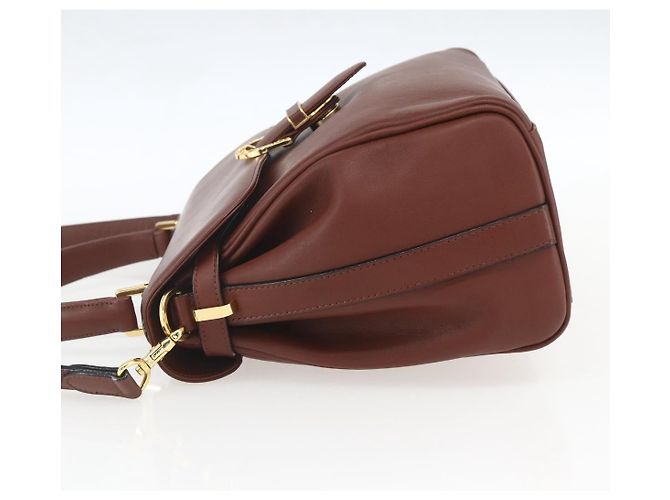 VALENTINO Handtasche aus Leder 2 in 1 Braun Gold Auth hk3311 Golden - Ansicht 3