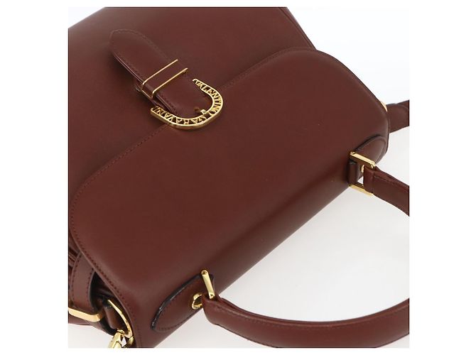 VALENTINO Handtasche aus Leder 2 in 1 Braun Gold Auth hk3311 Golden - Ansicht 6