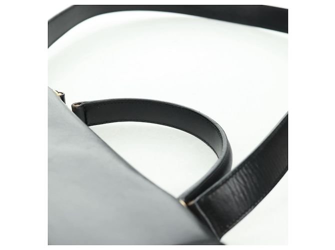 Céline Borsa a mano Celine Circle in pelle 2 in 1 nera e oro Auth 160826 Nero D'oro - vista 14