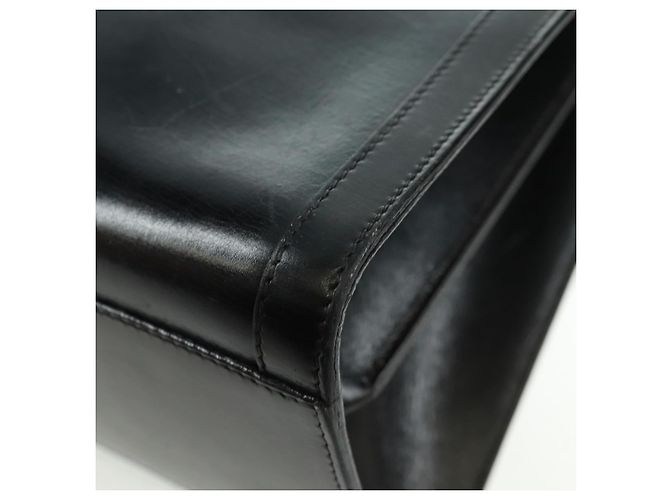 Céline Borsa a mano Celine Circle in pelle 2 in 1 nera e oro Auth 160826 Nero D'oro - vista 19