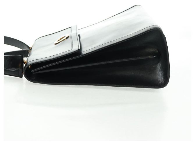 Céline Borsa a mano Celine Circle in pelle 2 in 1 nera e oro Auth 160826 Nero D'oro - vista 3