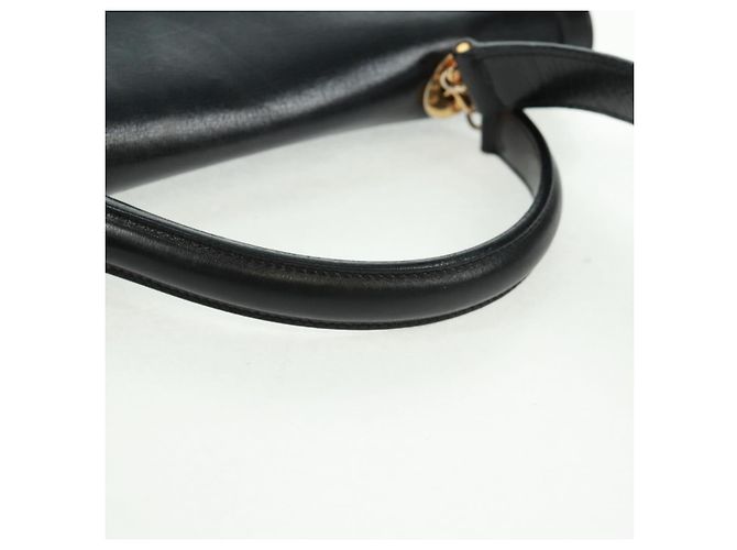 Céline Borsa a mano Celine Circle in pelle 2 in 1 nera e oro Auth 160826 Nero D'oro - vista 7