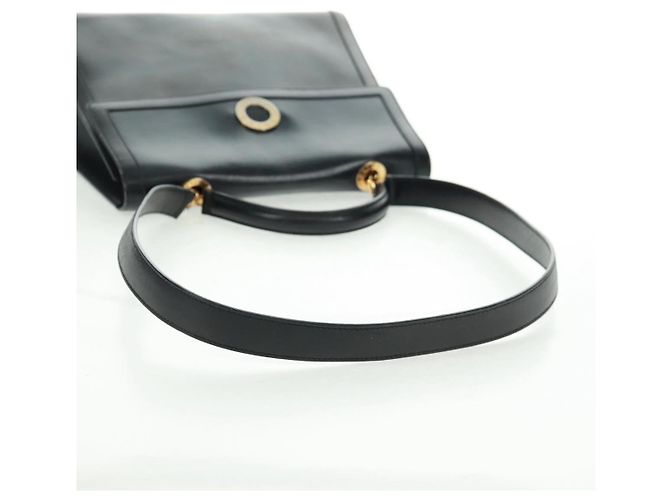 Céline Borsa a mano Celine Circle in pelle 2 in 1 nera e oro Auth 160826 Nero D'oro - vista 8