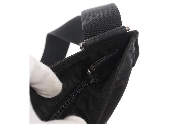 Borsa a Spalla PRADA Nylon Nero Argento Autentica 159057 - vista 10