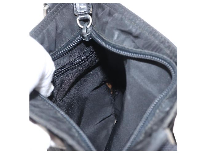 Borsa a Spalla PRADA Nylon Nero Argento Autentica 159057 - vista 20