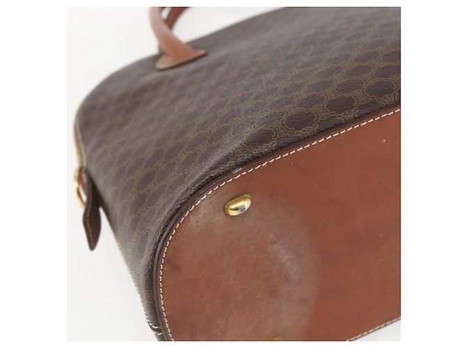 Céline Borsa a mano in tela Macadam CELINE in pelle PVC marrone e oro Auth 162250 D'oro - vista 17