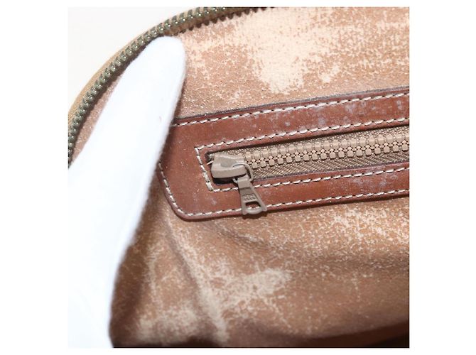 Céline Borsa a mano in tela Macadam CELINE in pelle PVC marrone e oro Auth 162250 D'oro - vista 20