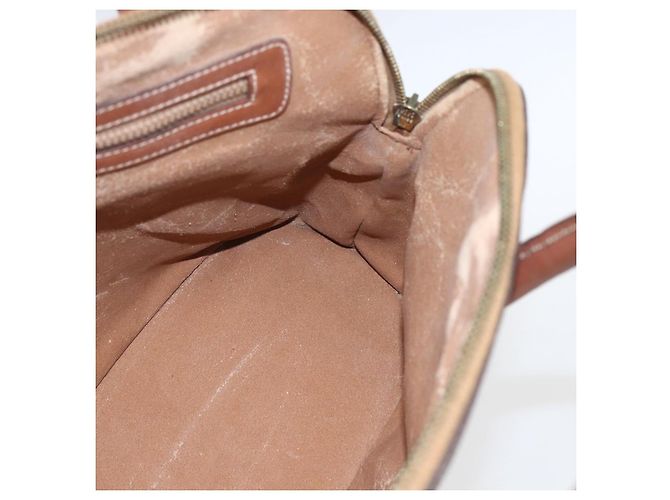 Céline Borsa a mano in tela Macadam CELINE in pelle PVC marrone e oro Auth 162250 D'oro - vista 21