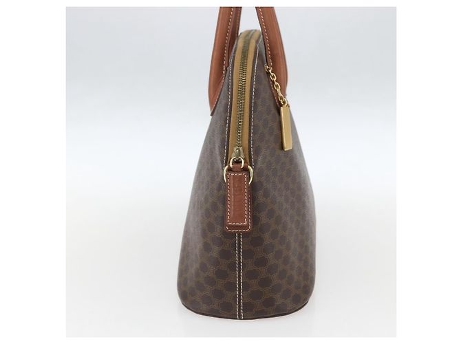 Céline Borsa a mano in tela Macadam CELINE in pelle PVC marrone e oro Auth 162250 D'oro - vista 3