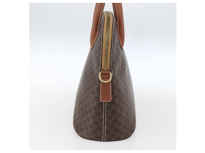 Céline Borsa a mano in tela Macadam CELINE in pelle PVC marrone e oro Auth 162250 D'oro - vista 4