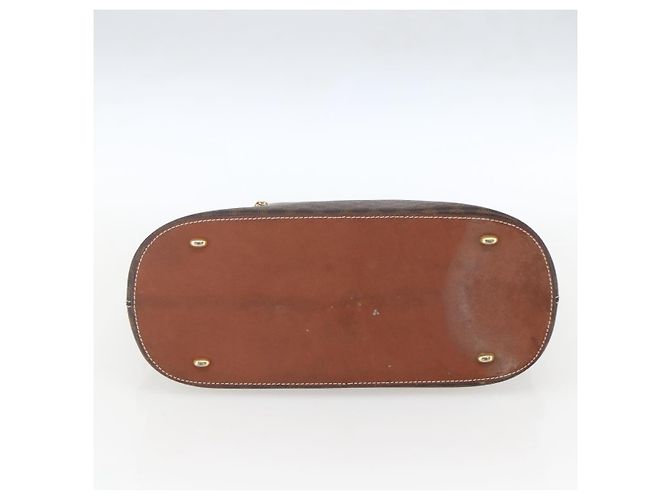 Céline Borsa a mano in tela Macadam CELINE in pelle PVC marrone e oro Auth 162250 D'oro - vista 5