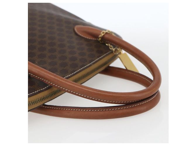 Céline Borsa a mano in tela Macadam CELINE in pelle PVC marrone e oro Auth 162250 D'oro - vista 7
